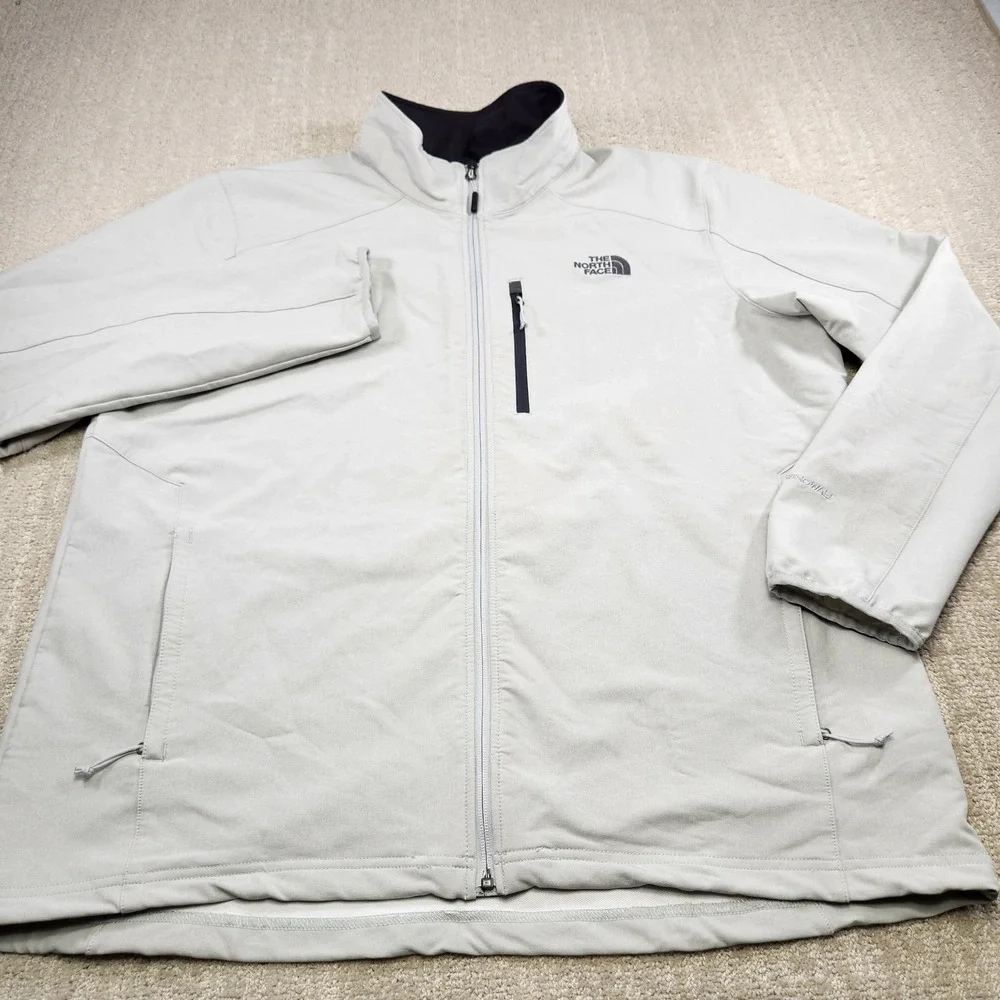 North Face Apex Pneumatic Jacket Men XXL Windwall Stretch Woven Softshell Gray